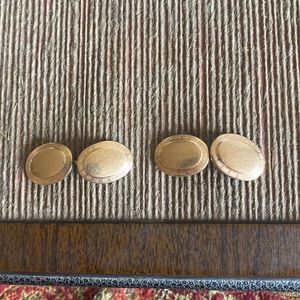 Vintage Anson 1/20 12K G.F. oval Art Deco style 2 sided chain link cuff links